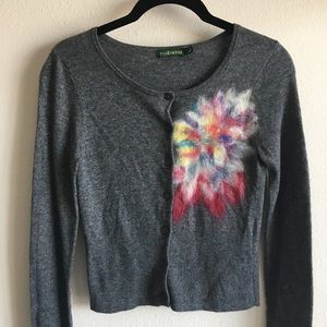Anthropologie Felted Floral Cardigan 李